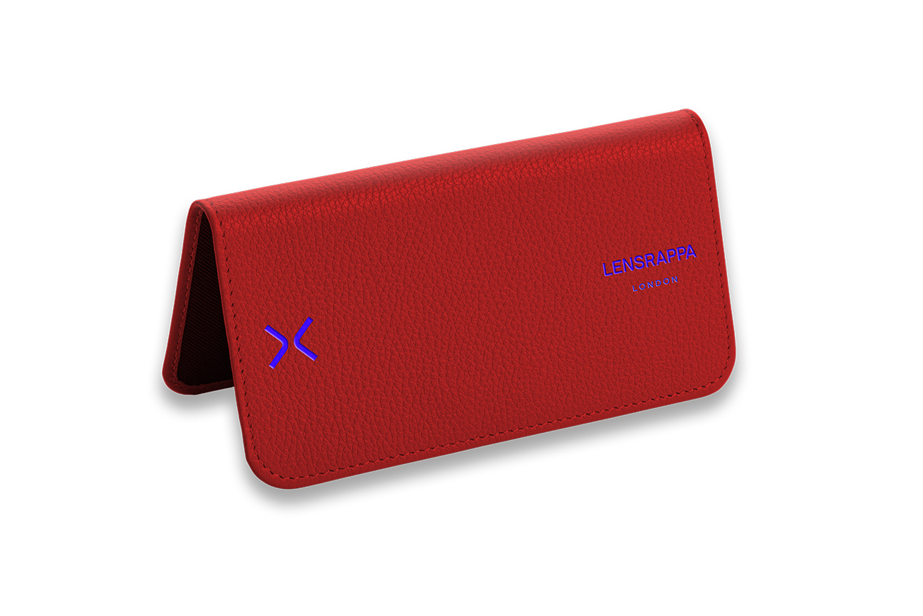 Ruby Red Practical Slim Leather Glasses & Sunglasses Case | Lensrappa Ruby Red Practical Slim Leather Glasses & Sunglasses Case | Lensrappa